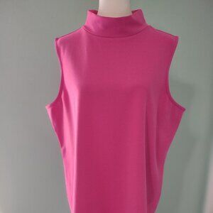 NIC+ZOE Bright Pink Sleeveless Blouse. Size XL